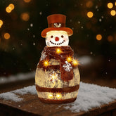 Roowest 8'' Snowman resin LED figurine