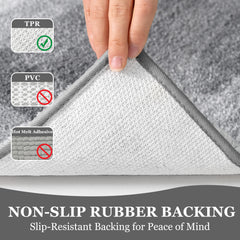 RORA gray bath rug gradient design 18x24