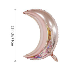 Rose gold moon design foil balloon 6 pieces