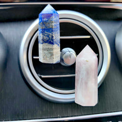 Rose Quartz crystal car decor gift idea on vent