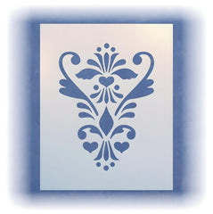 Rosemaling 10 stencil on durable Mylar for reuse