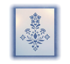 Rosemaling Pattern 1 Stencil Template 7x9 on wood