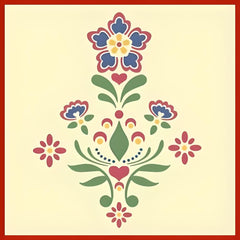 The Artful Stencil rosemaling stencil 7x9