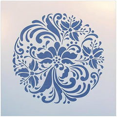 Rosemaling Pattern 20 Stencil Template 7.85 x 7.85 inches by The Artful Stencil