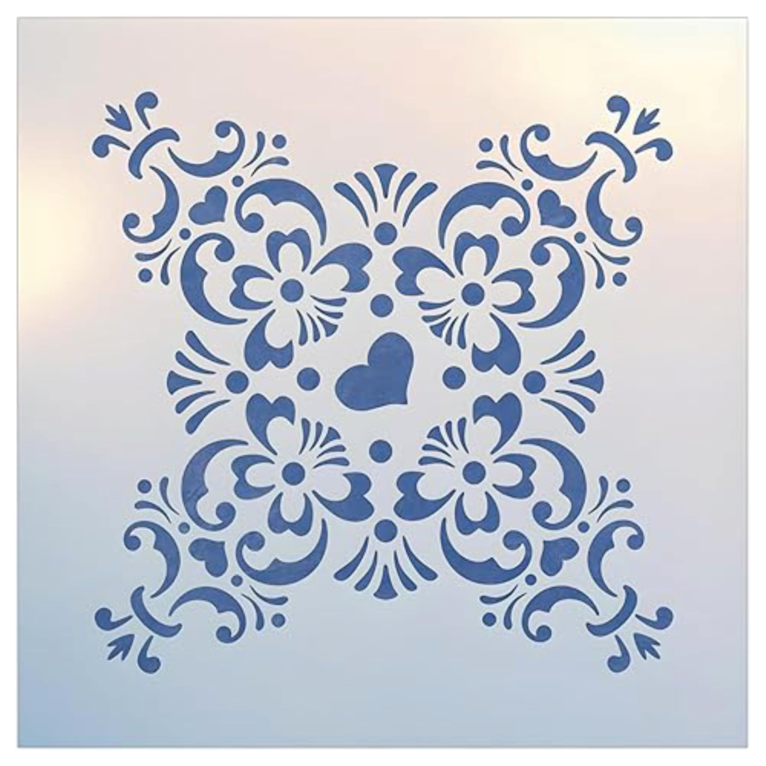 Rosemaling pattern 7 stencil template on Mylar 11.5x11.5
