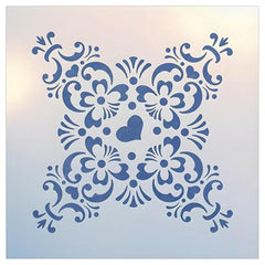 Rosemaling pattern 7 stencil template on Mylar 11.5x11.5