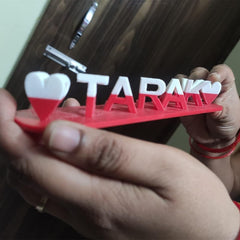 Large size 9.6 x 2 inch roslily double name plate on shelf