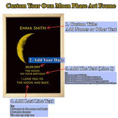 ROSLILY Moon Phase Frame A3 black frame display
