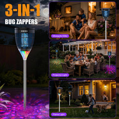 Outdoor placement of Rossetta bug zapper with 4ft ground stake