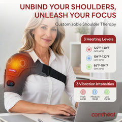 Rotator cuff heating pad worn on shoulder
