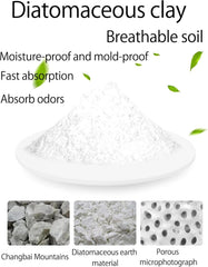 Natural diatomaceous earth desiccant rod close up