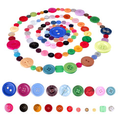 Assorted color resin button set for sewing and DIY
