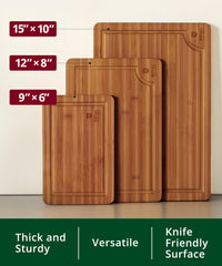 9x6 inch bamboo cutting board from the set