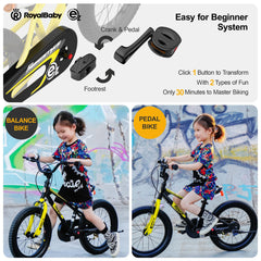 RoyalBaby EZ pedal bike transition image