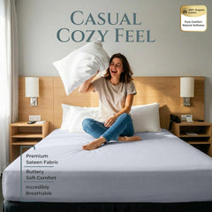 Full size 54x75 inch fitted sheet with elastic silver
