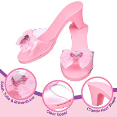 Textured sole no-slip grip toddler princess shoes in set