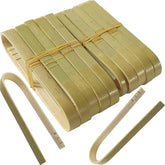 ROYHOO B-100 100 pack bamboo tongs for kitchen