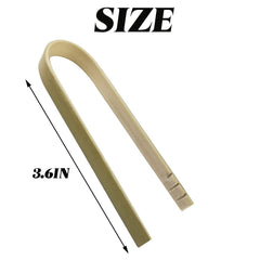 Mini bamboo tongs 10 cm length for serving cheese and fruit