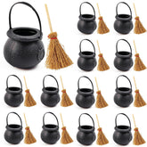 ROYHOO mini plastic cauldrons for Halloween decor