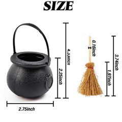 ROYHOO witch broom set with wooden handles