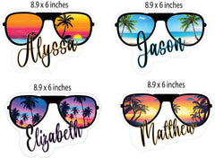 8.9 x 6 inches sunglasses magnet for cruise decor