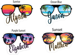 Palm trees sunset design cruise ship door magnet