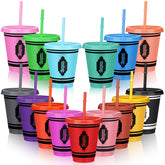 Rtteri crayon cups 16oz 15pc with lid and straw