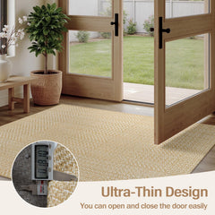 Low-pile 0.18 inch Rugalia entry rug for high traffic areas