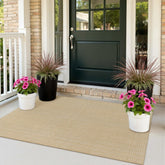 Rugalia washable woven entryway rug 3x5 natural beige cotton surface