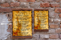 Guest House poem wall art by Rumi with wood frame