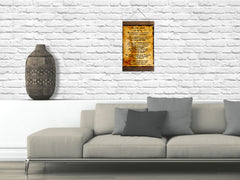 Ready to hang wall art with brown jute twine