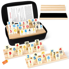Rummy Cube Set 6 Player Edition with wooden racks