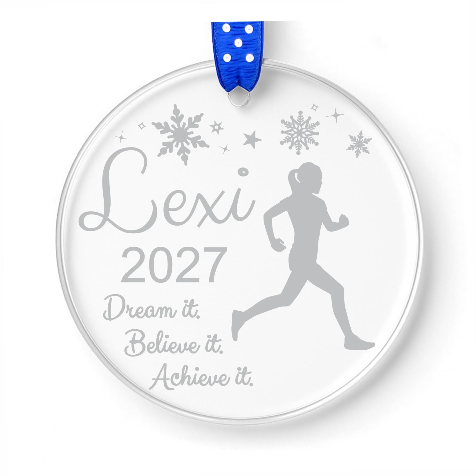 Runner Ornament 3 inch acrylic ornament