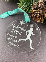 Runner Ornament inspirational quote included