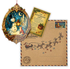 RUSATEN Snowmanxmas 1 ornament with story card packaging