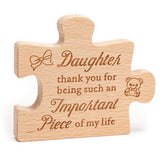 RUSATEN daughter puzzle piece gift wooden keepsake packaging
