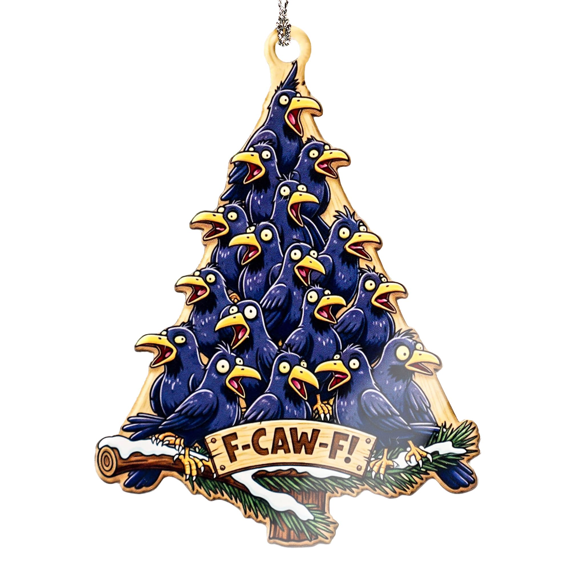 RUSATEN funny crow ornament for Christmas tree