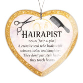 RUSATEN Hair Stylist Ornament on Christmas tree