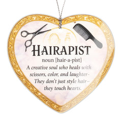 RUSATEN Hair Stylist Ornament on Christmas tree
