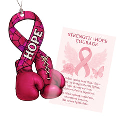 RUSATEN Hope Butterfly Ribbon Ornament on Christmas tree display