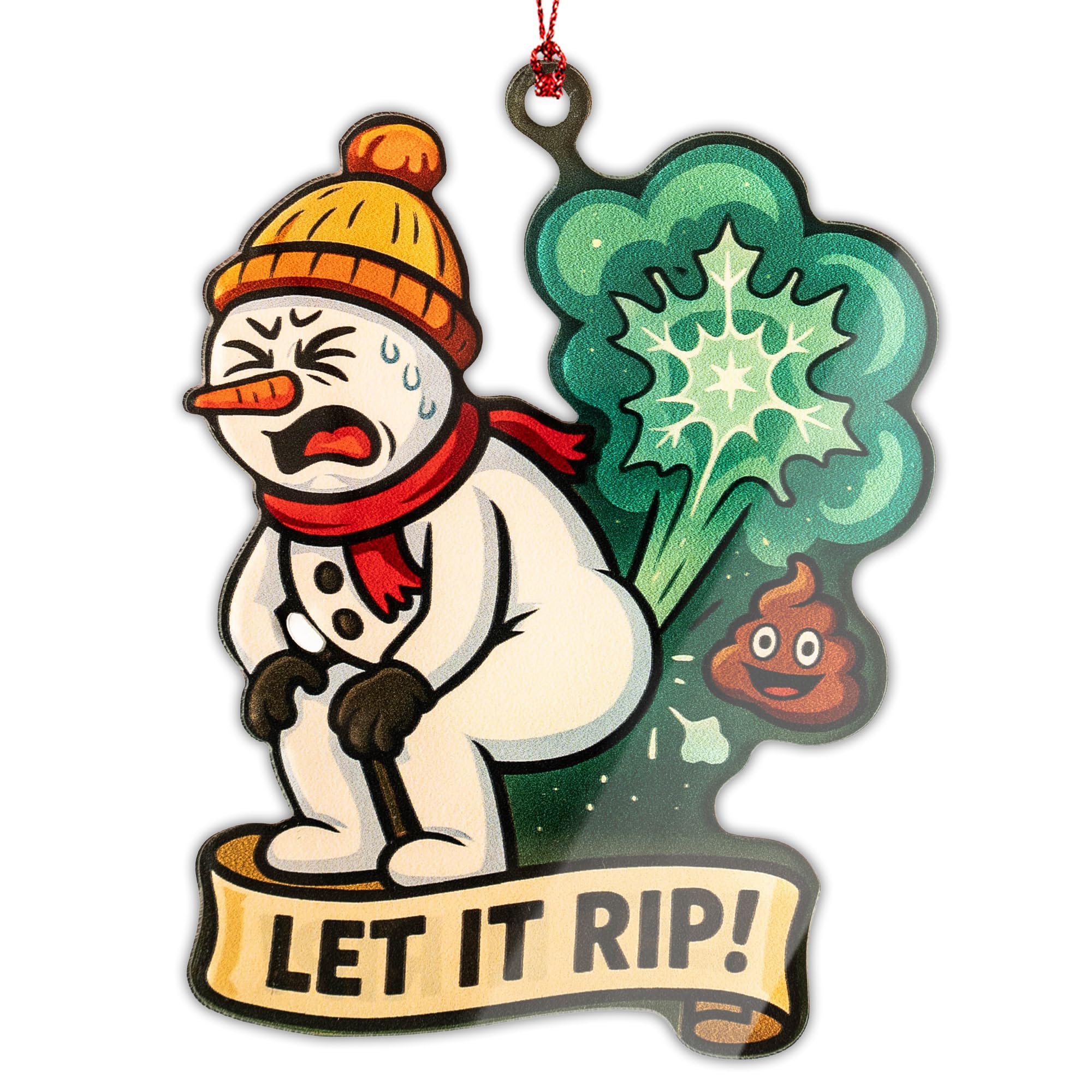 RUSATEN Snowgag 3 funny snowman christmas ornament
