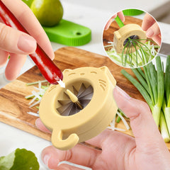 Cat shaped shredder tail hook for wall mounting on kitchen rack