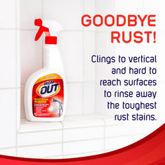 Cling formula rust stain remover for showers and tubs