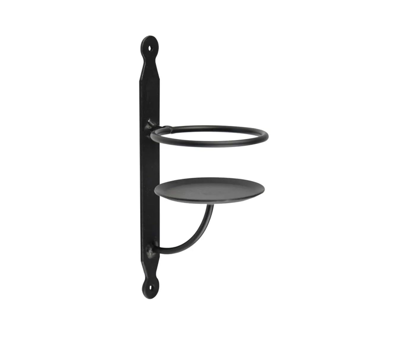 Rustic Iron Wall Sconce Candle Holder wall mount detail