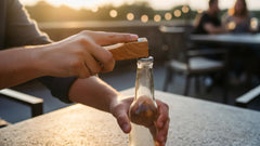 Compact wooden bottle opener 4in long 1in tall 3/4in wide