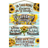 Rustic Wooden Wall Decor 4-pack wood signs with twine hangers