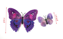 Ruwado butterfly magnets purple green color