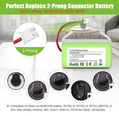 2-prong connector compatible RVBAT850 battery