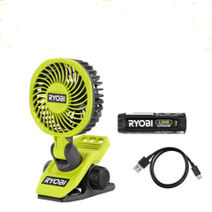 Ryobi USB Lithium Clamp Fan Kit Renewed with portable design and clamp