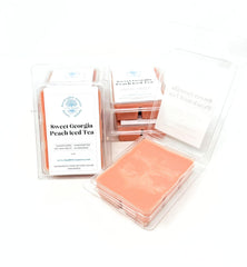 S and H Treasures Sweet Georgia Peach Iced Tea wax melts six cubes packaging